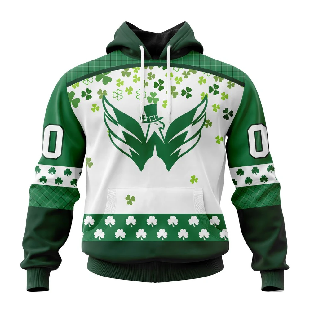 Washington Capitals Special Design For St. Patrick Day All Over Print Hoodie Style 10675