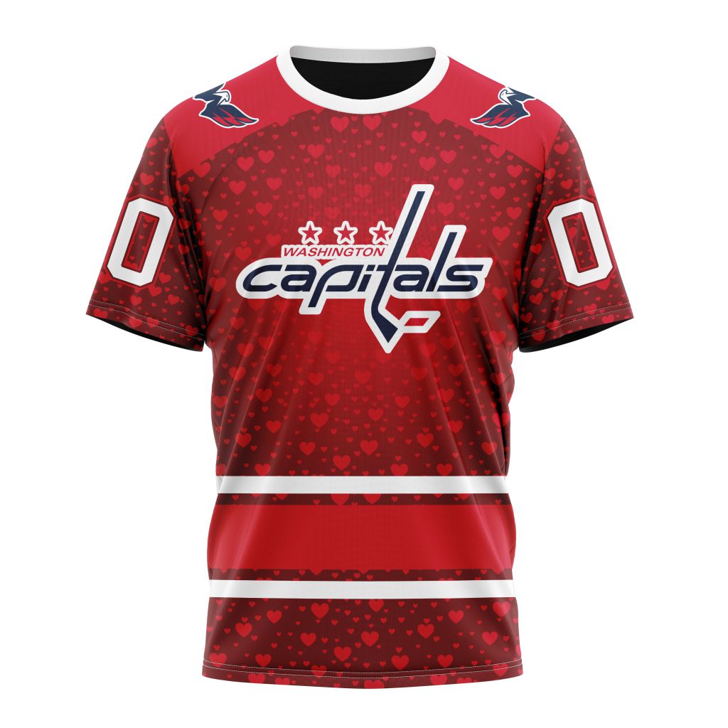 Washington Capitals Special Gift For Valentines Day 01 Personalized Name And Number T-Shirt Oregontrailrvpk Shirt