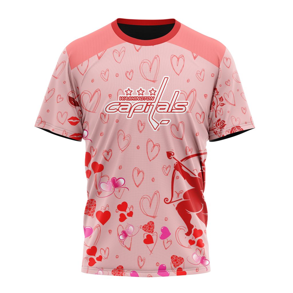 Washington Capitals Special Gift For Valentines Day 02 Personalized Name And Number T-Shirt Oregontrailrvpk Shirt