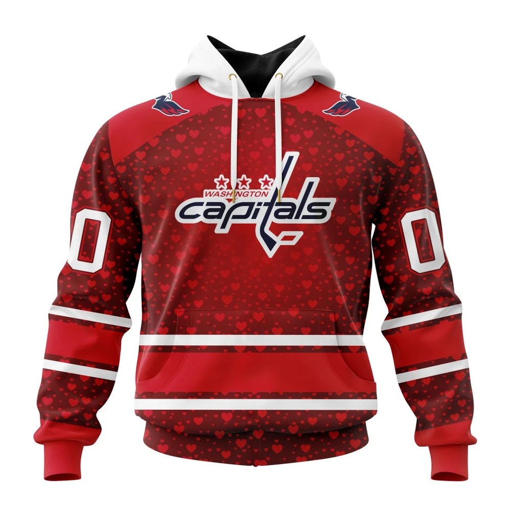 Washington Capitals Special Gift For Valentines Day All Over Print Hoodie Style 47361