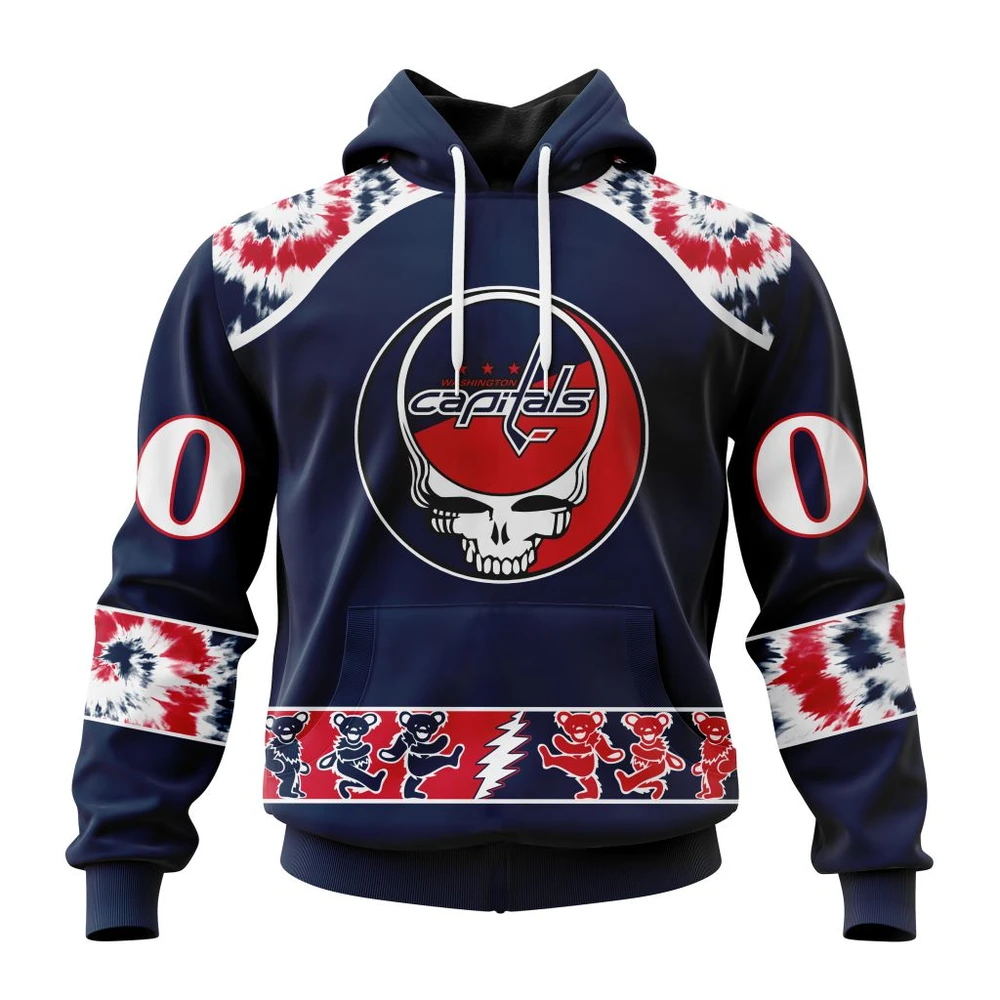 Washington Capitals Special Grateful Dead Design All Over Print Hoodie Style 44665