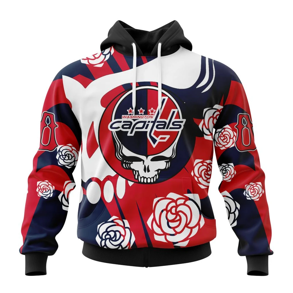 Washington Capitals Special Grateful Dead Design All Over Print Hoodie Style 77898