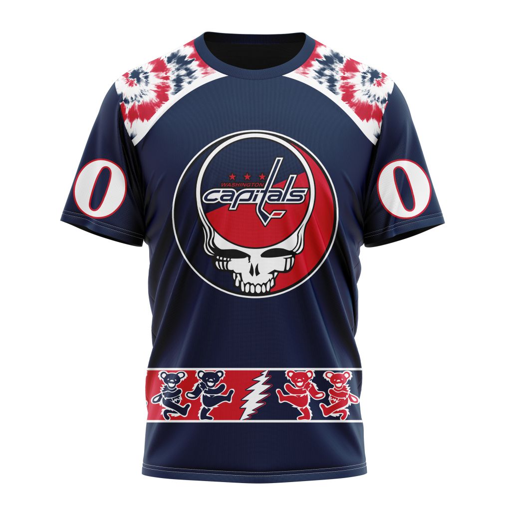Washington Capitals Special Grateful Dead Design Personalized Name And Number T-Shirt Oregontrailrvpk Shirt