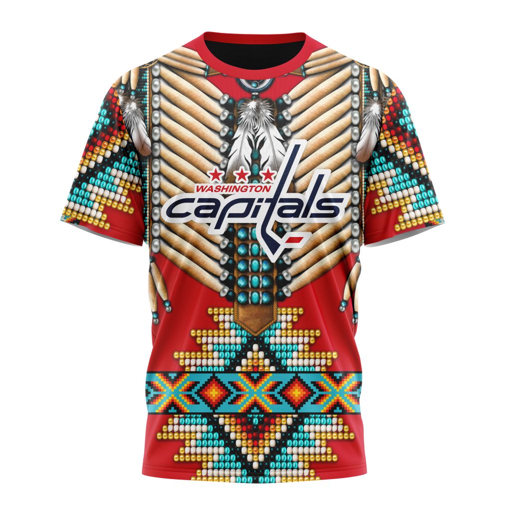 Washington Capitals Special Native Costume Design 02 Personalized Name And Number T-Shirt Oregontrailrvpk Shirt