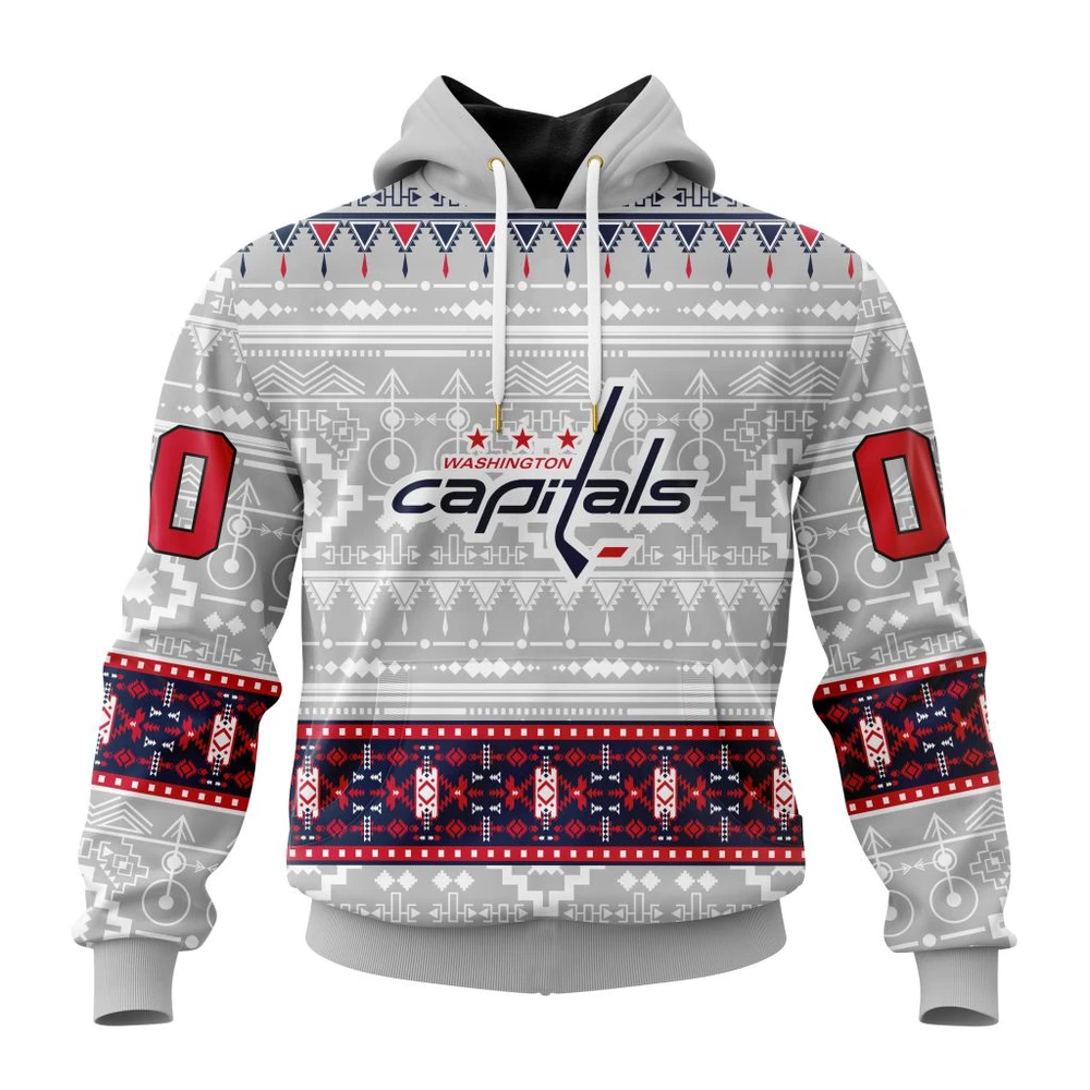 Washington Capitals Special Native Design All Over Print Hoodie Style 18943