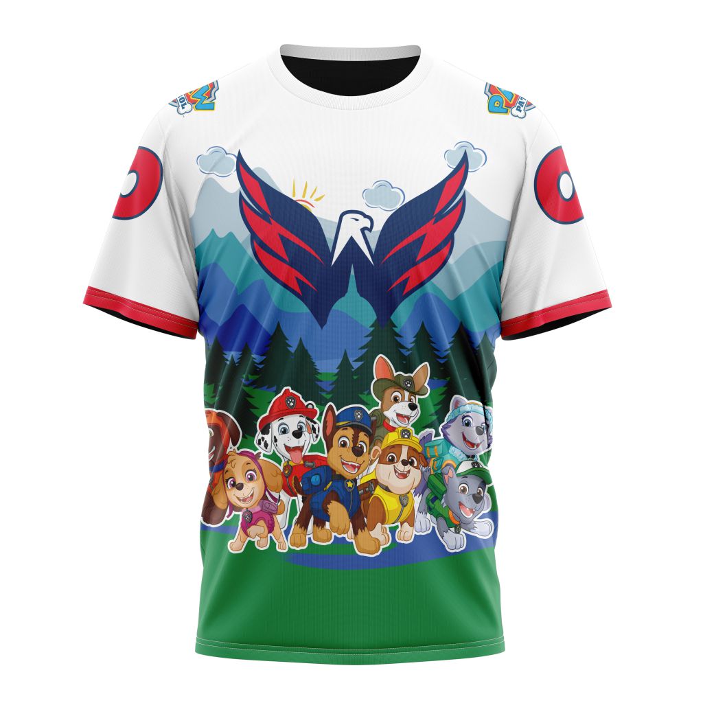 Washington Capitals Special Paw Patrol Design 01 Personalized Name And Number T-Shirt Oregontrailrvpk Shirt