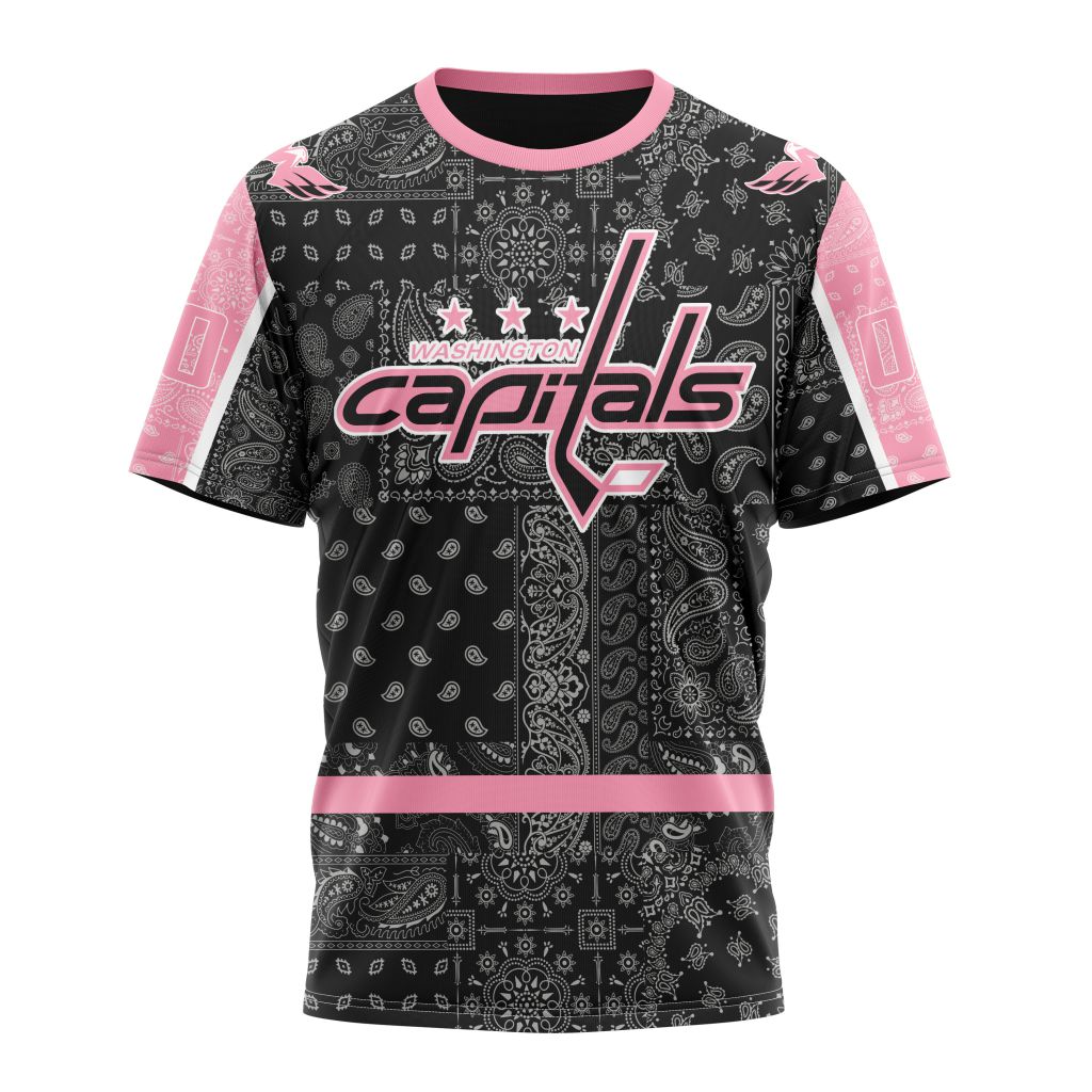 Washington Capitals Special Pink Paisley Design 01 Personalized Name And Number T-Shirt Oregontrailrvpk Shirt