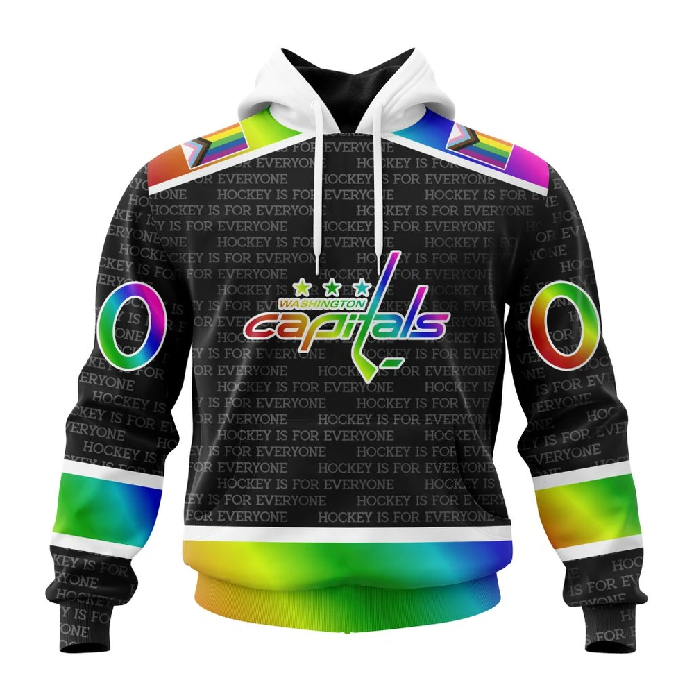 Washington Capitals Special Pride Design Hockey Is For Everyone All Over Print Hoodie Style 49932