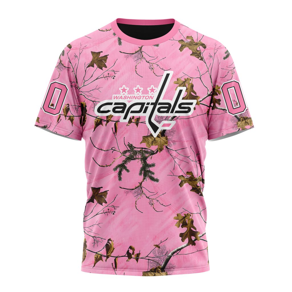 Washington Capitals Special Realtree Pink Camouflage Design 01 Personalized Name And Number T-Shirt Oregontrailrvpk Shirt