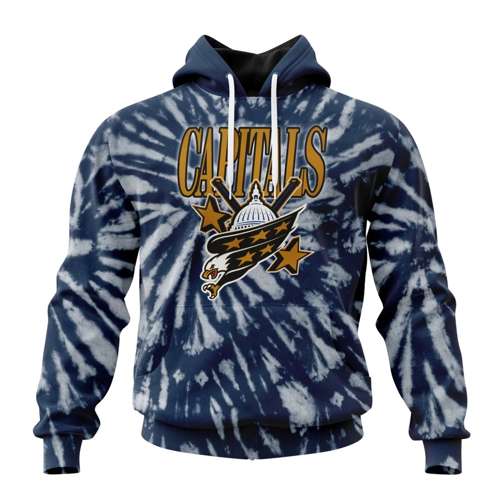 Washington Capitals Special Retro Vintage Tie Dye All Over Print Hoodie Style 61445
