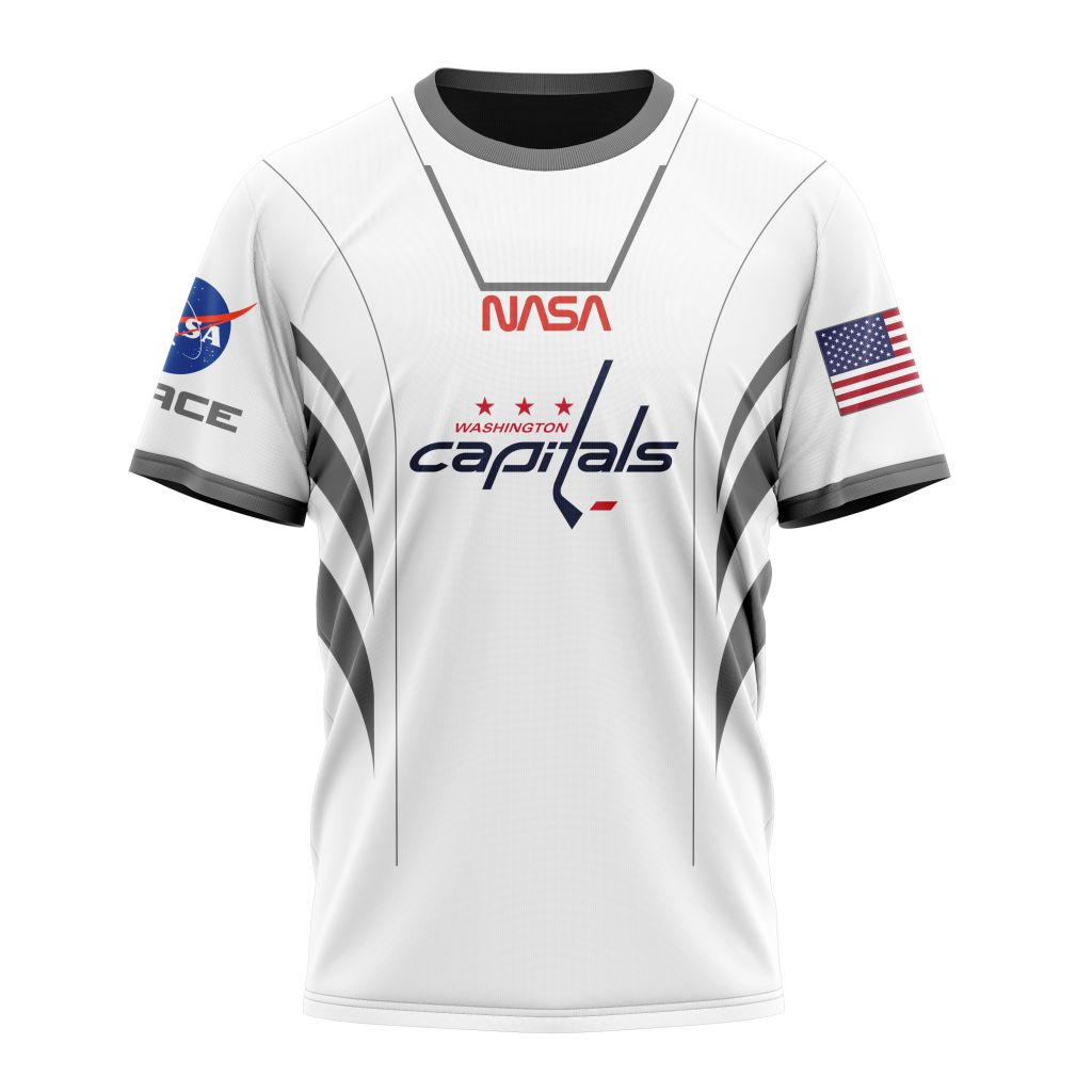 Washington Capitals Special Space Force NASA Astronaut Design Personalized Name And Number T-Shirt Oregontrailrvpk Shirt