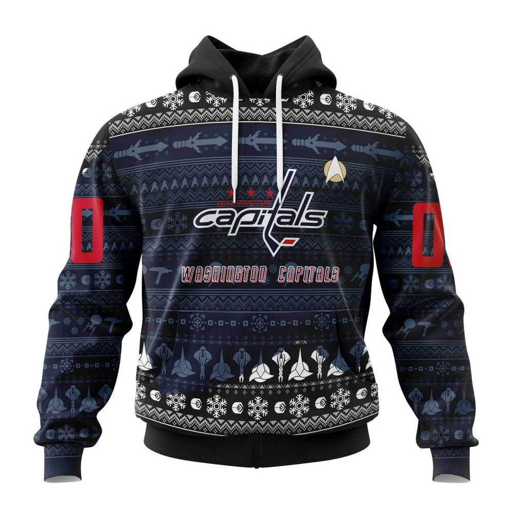 Washington Capitals Special Star Trek Design All Over Print Hoodie Style 35013