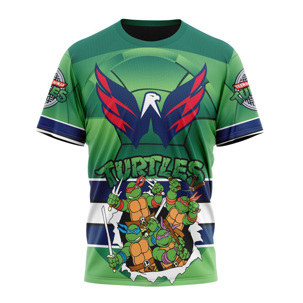 Washington Capitals Special Teenage Mutant Ninja Turtles Design 02 Personalized Name And Number T-Shirt Oregontrailrvpk Shirt