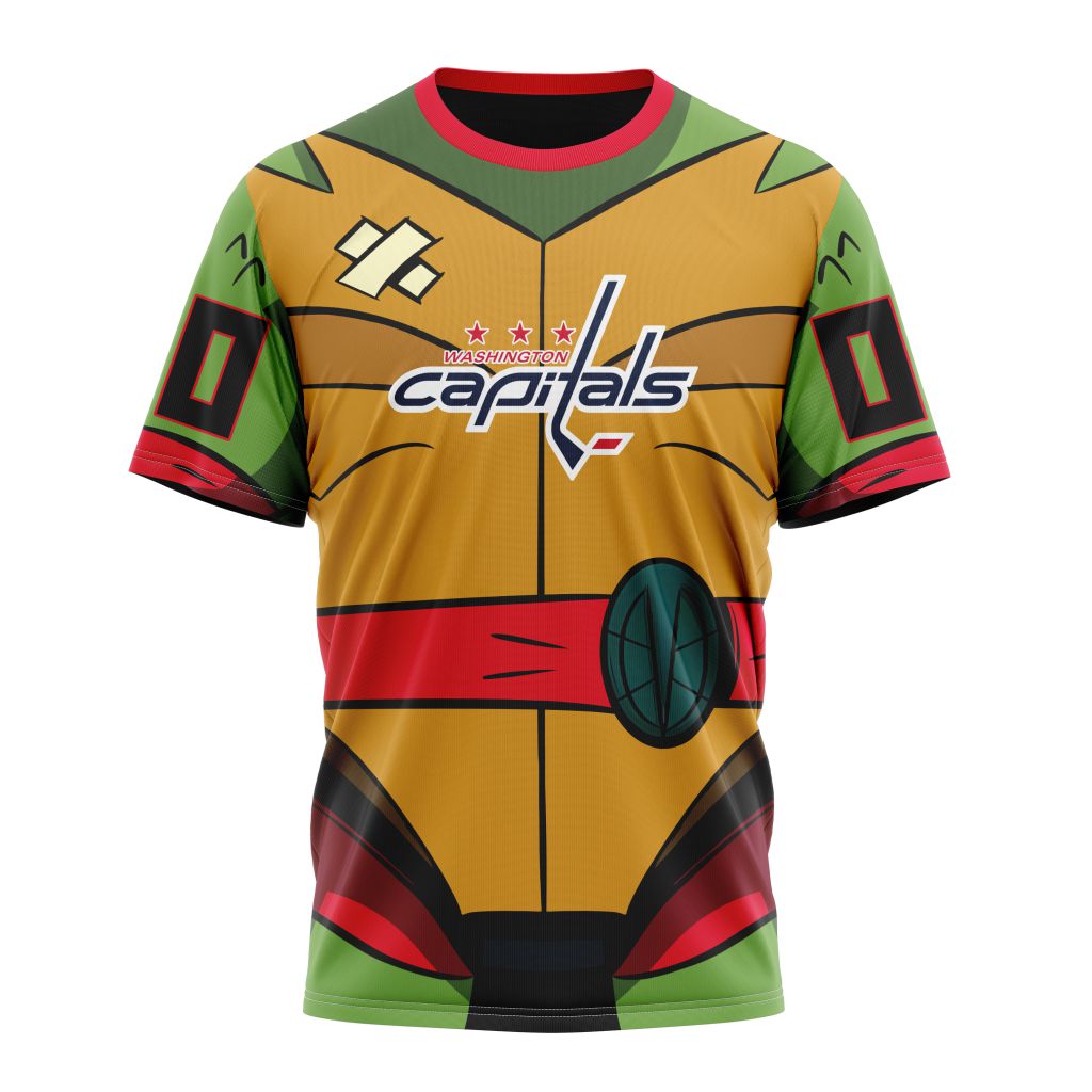 Washington Capitals Special Teenage Mutant Ninja Turtles Design Personalized Name And Number T-Shirt Oregontrailrvpk Shirt