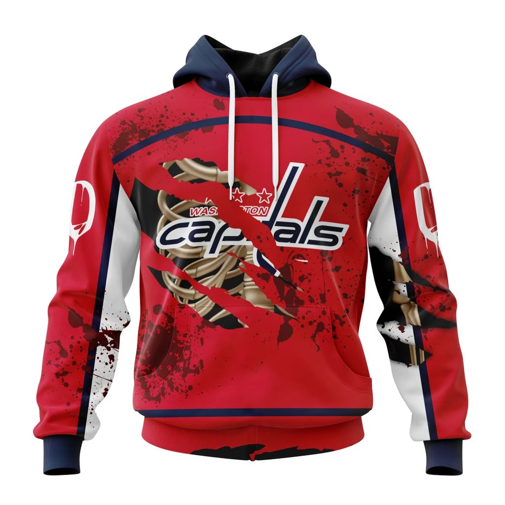 Washington Capitals Specialized Design Jersey With Your Ribs For Halloween All Over Print Hoodie Style 24639