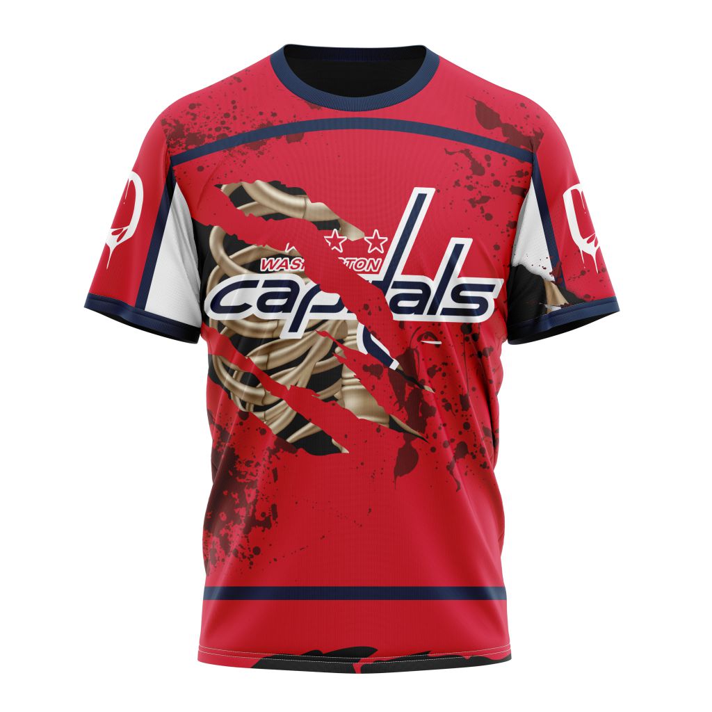 Washington Capitals Specialized Design Jersey With Your Ribs For Halloween Personalized Name And Number T-Shirt Oregontrailrvpk Shirt
