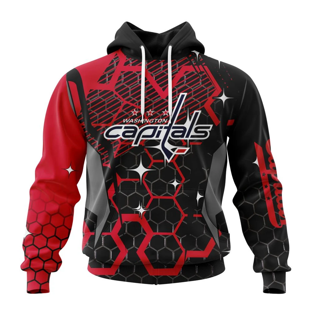 Washington Capitals Specialized Design With Motocross All Over Print Hoodie Style 25081