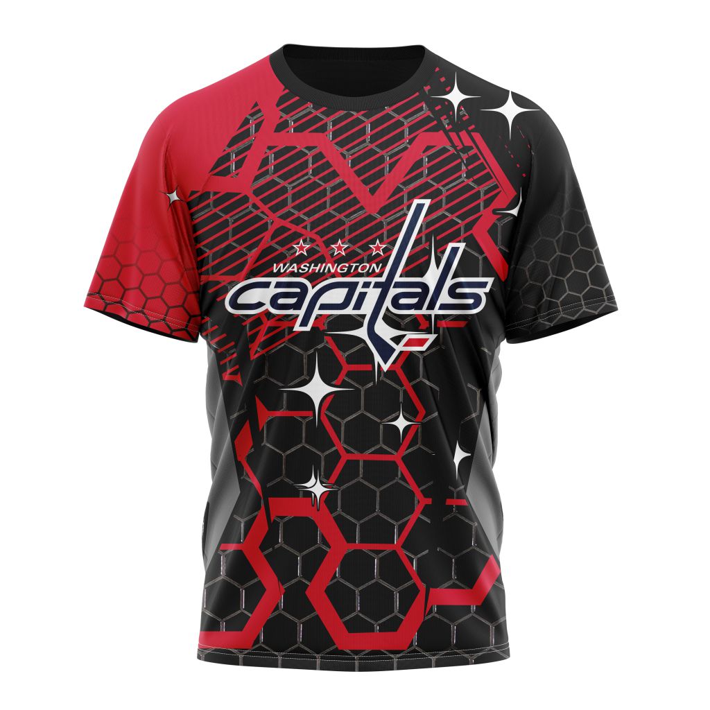 Washington Capitals Specialized Design With MotoCross Syle Personalized Name And Number T-Shirt Oregontrailrvpk Shirt