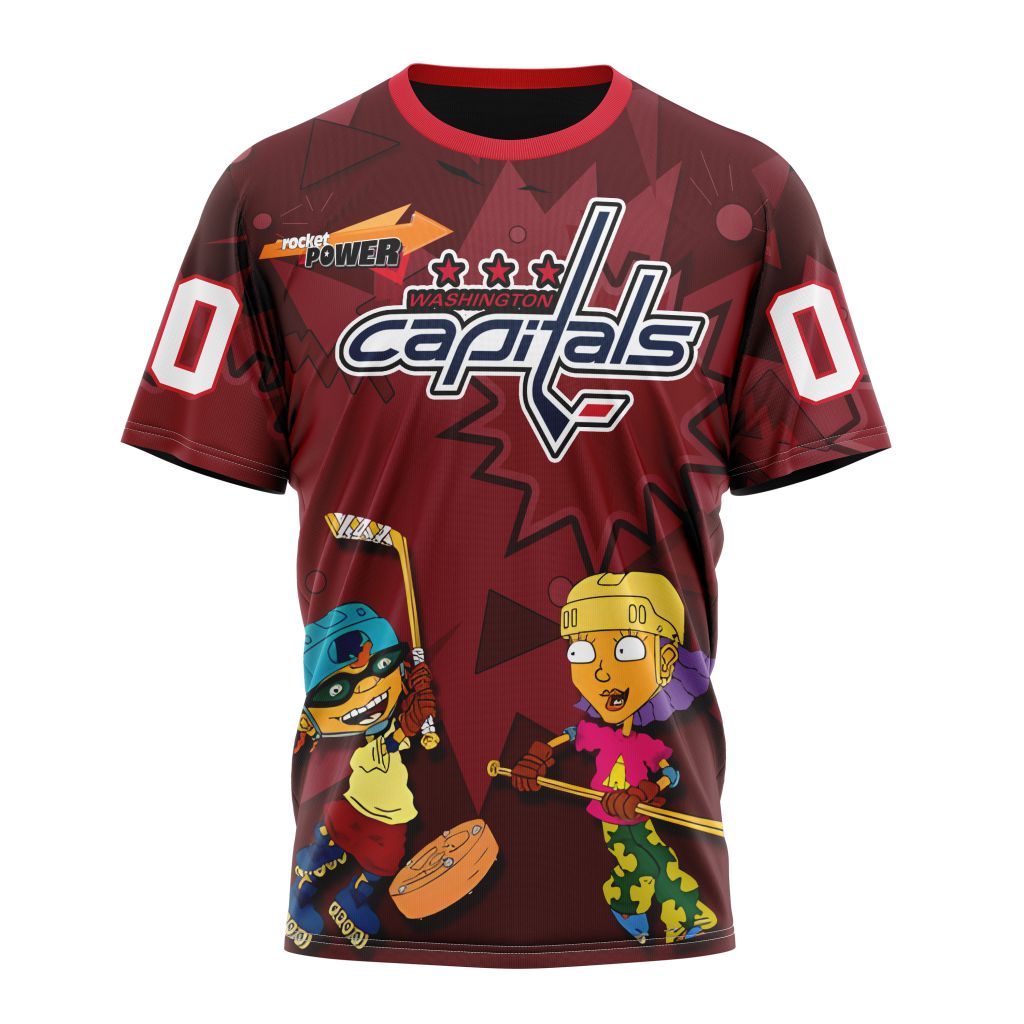 Washington Capitals Specialized For Rocket Power Personalized Name And Number T-Shirt Oregontrailrvpk Shirt