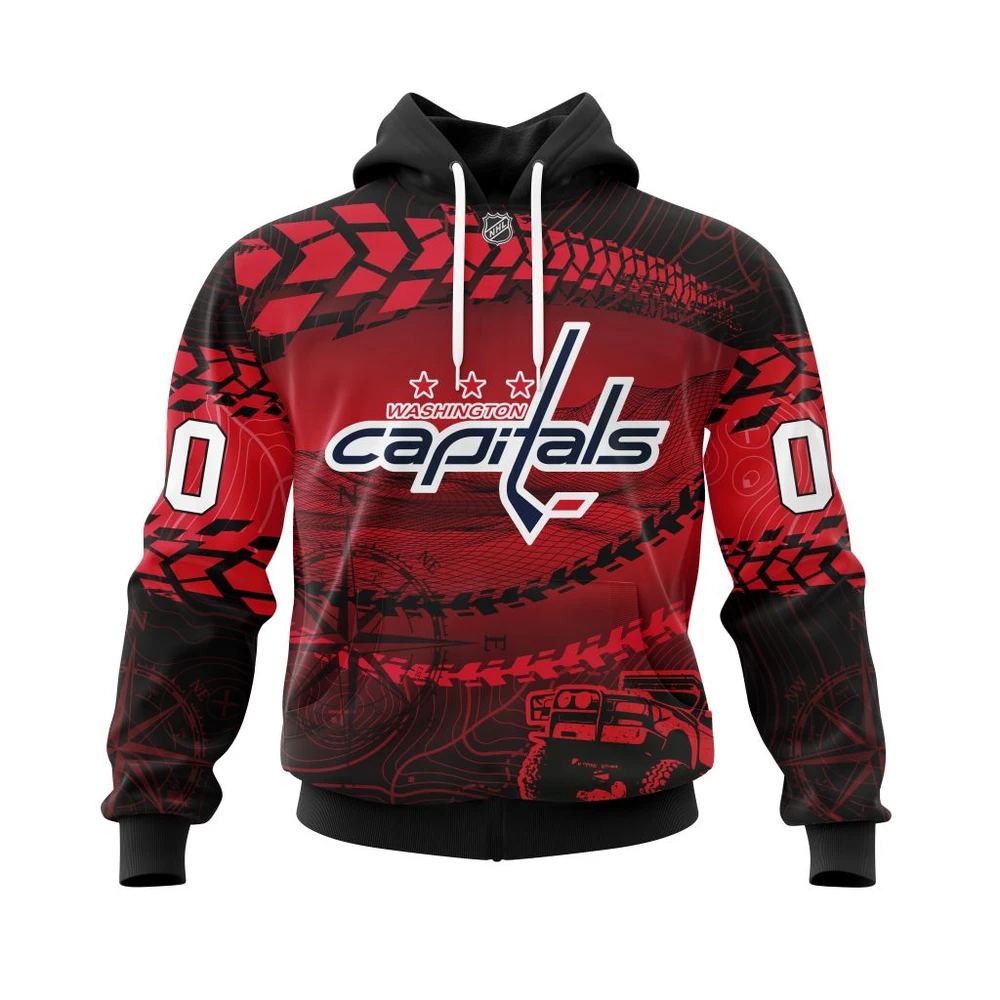 Washington Capitals Specialized Off Road All Over Print Hoodie Style 16625