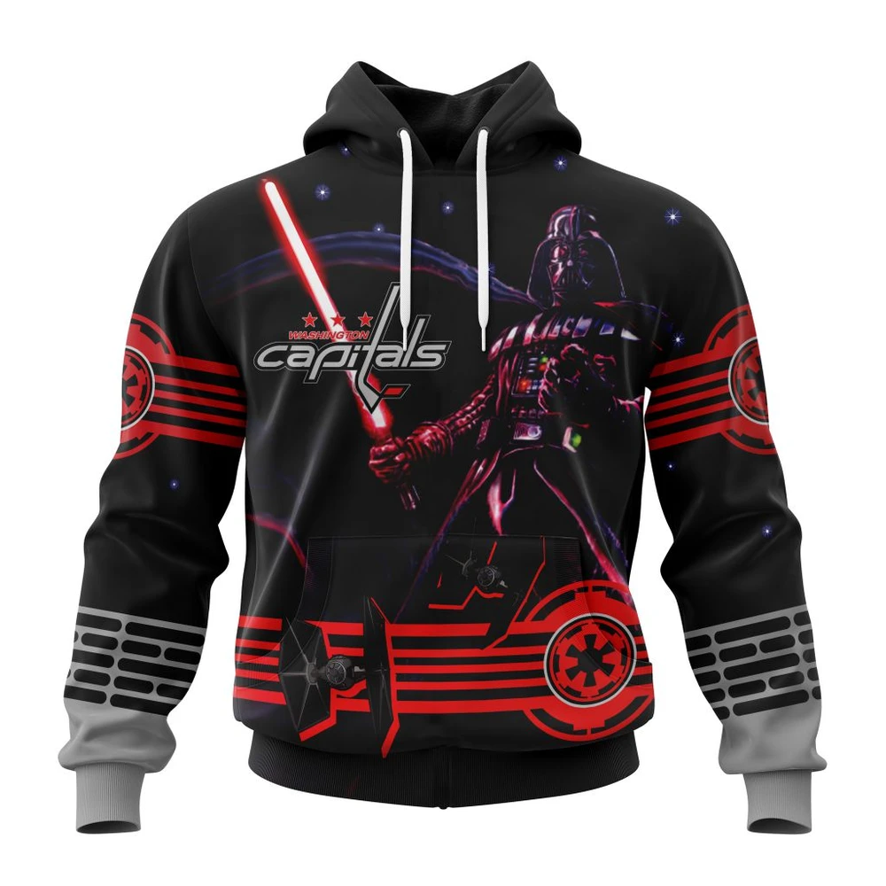 Washington Capitals Specialized Starwar Darth Vader Version Jersey All Over Print Hoodie Style 16093