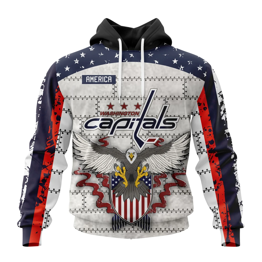 Washington Capitals Specialized Unisex In Us Concepts All Over Print Hoodie Style 66015