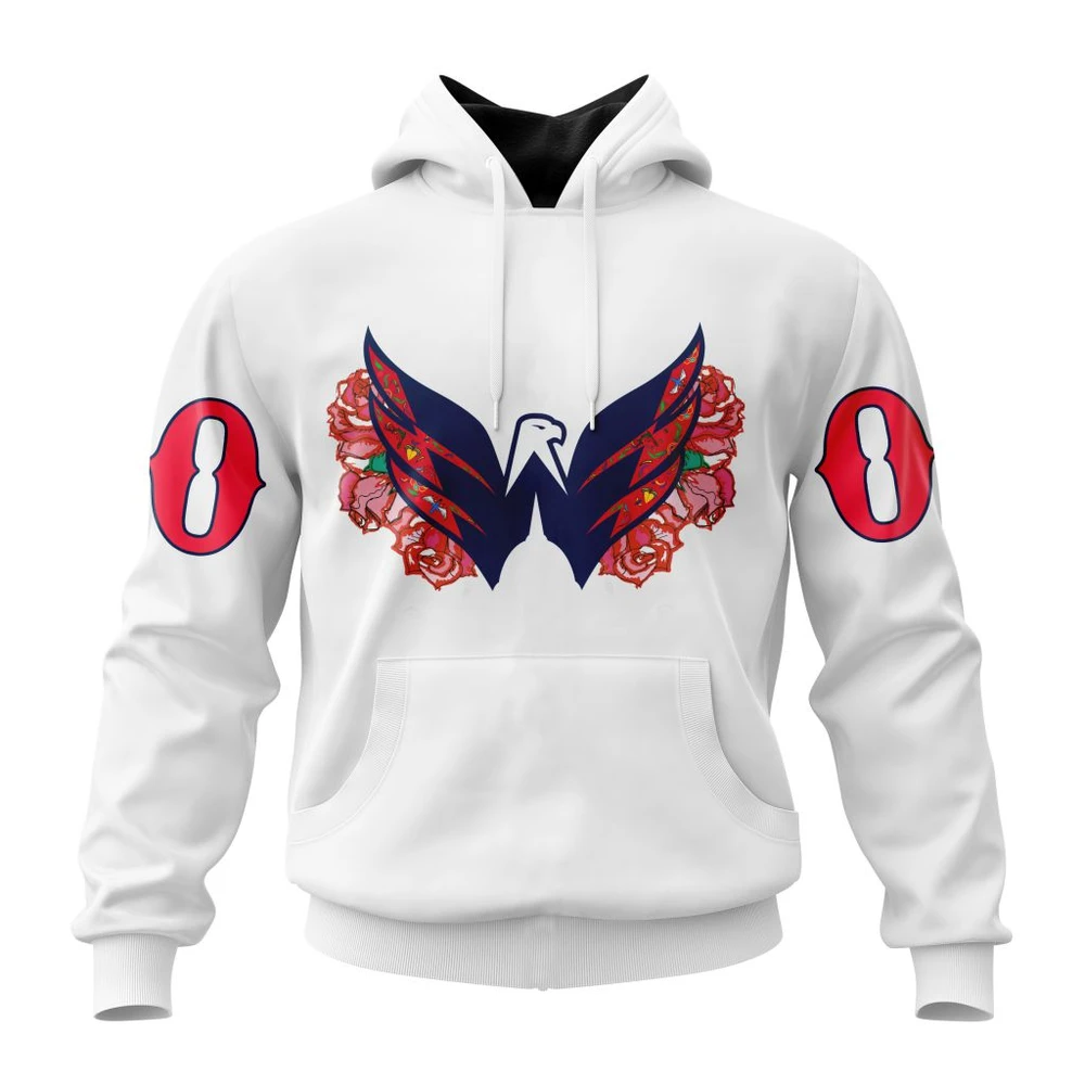 Washington Capitals Specialized Unisex Kits Dia De Muertos All Over Print Hoodie Style 99175