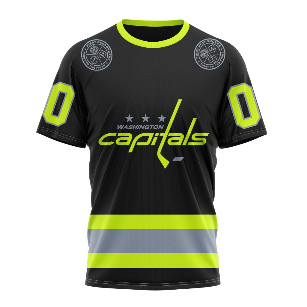 Washington Capitals Specialized Unisex Kits With FireFighter Uniforms Color Personalized Name And Number T-Shirt Oregontrailrvpk Shirt