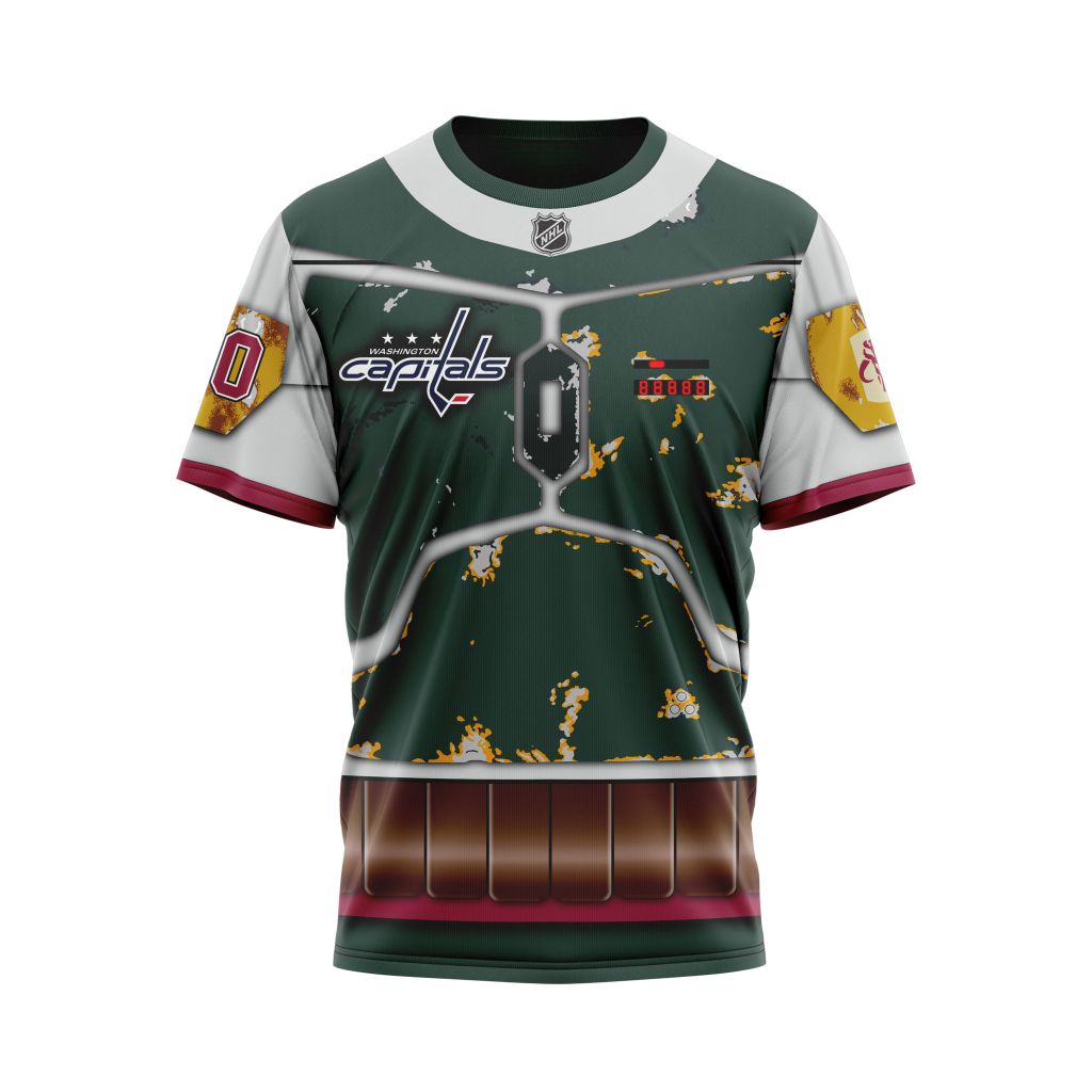 Washington Capitals X Boba Fett's Armor Specialized Design For Star Wars Fourth Of July Personalized Name And Number T-Shirt Oregontrailrvpk Shirt