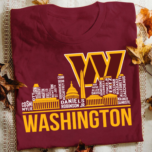 Washington Commanders City Skyline T-Shirt Presents For Football Fans Oregontrailrvpk Shirt