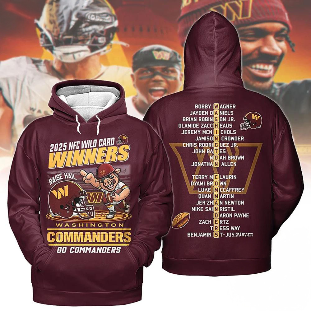 Washington Commanders NFC Divisional 2025 Winners Hoodie Football Lovers Gifts