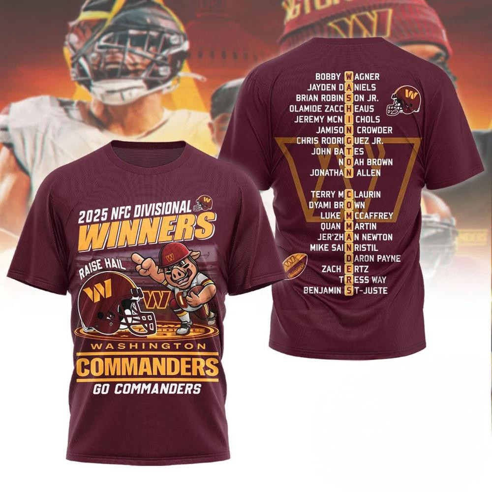 Washington Commanders NFC Divisional 2025 Winners Shirt Football Oregontrailrvpk Shirt