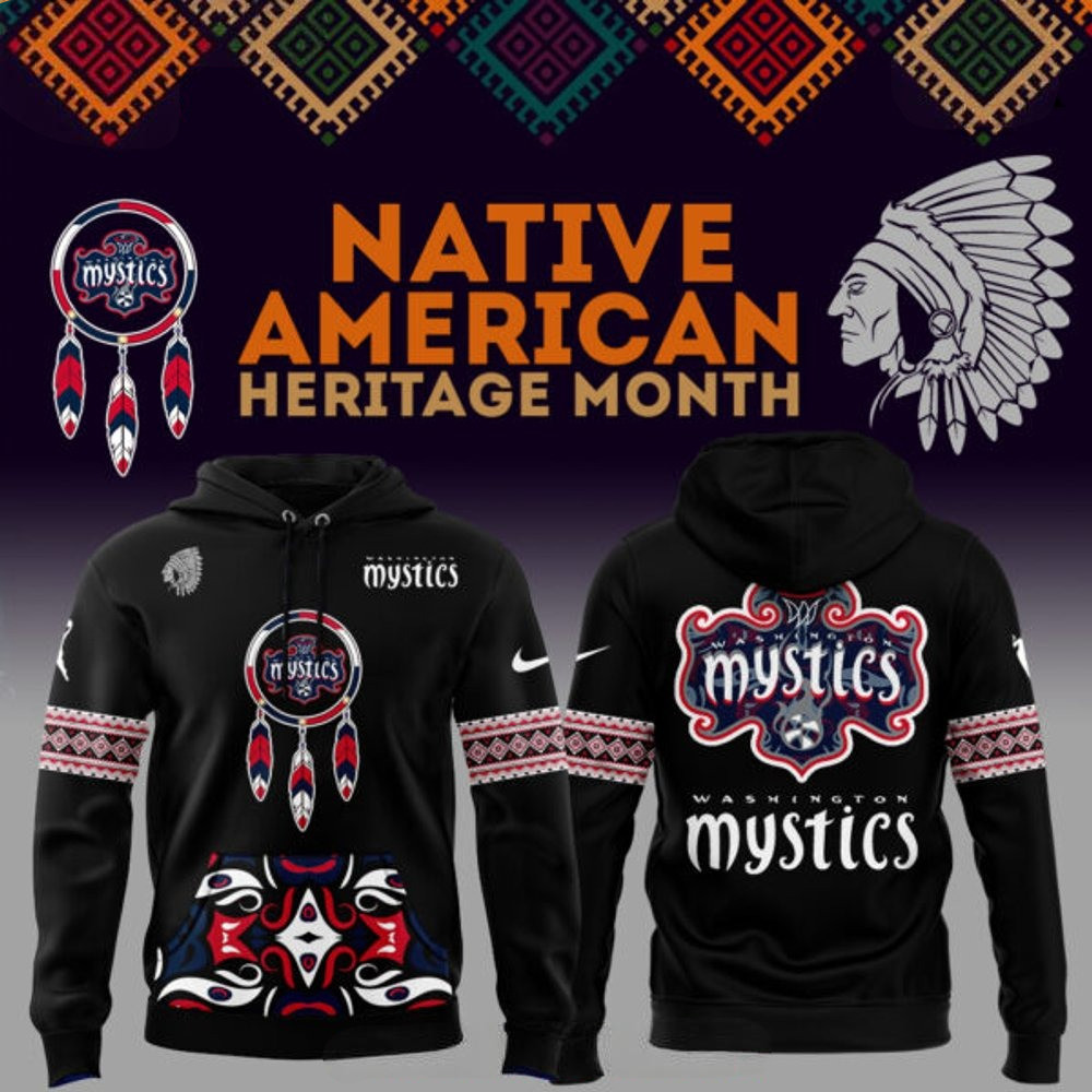 Washington Mystics Native American Heritage Month 2025 Hoodie Basketball Enthusiast Gifts