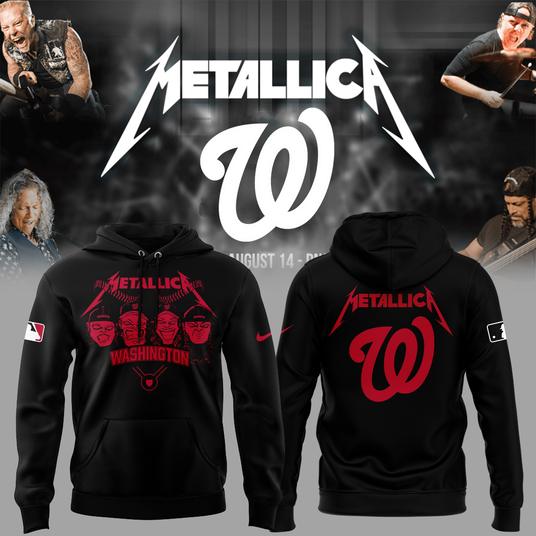 Washington Nationals Baseball Metallica Night Hoodie Baseball