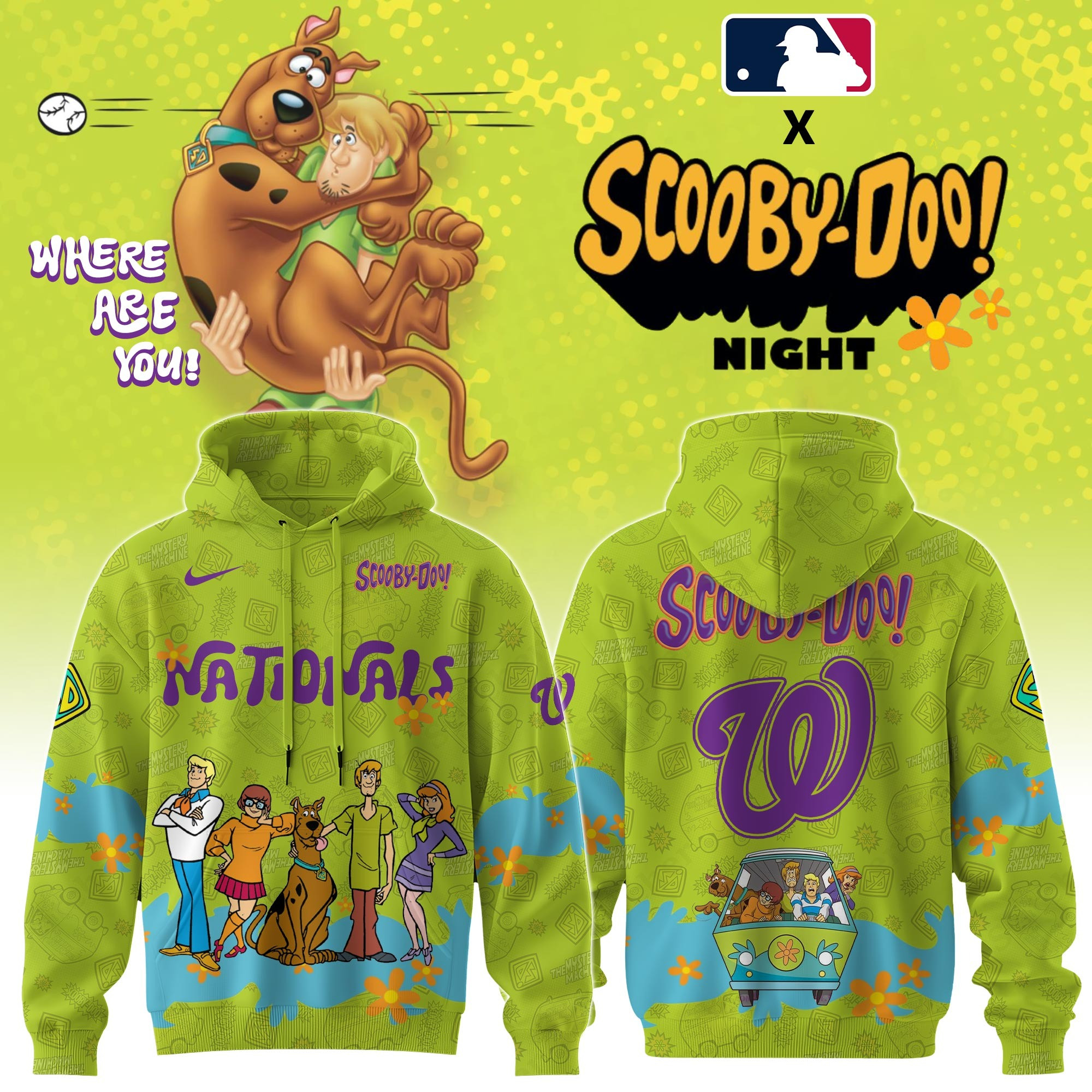 Washington Nationals Mlb X Scooby Doo Night Hoodie Best