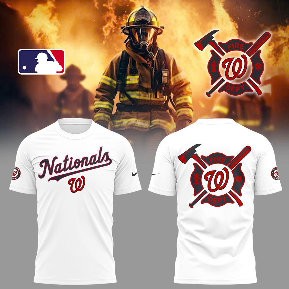Washington Nationals x Firefighter Appreciation Night T-Shirt Baseball Coach Gift Ideas Oregontrailrvpk Shirt