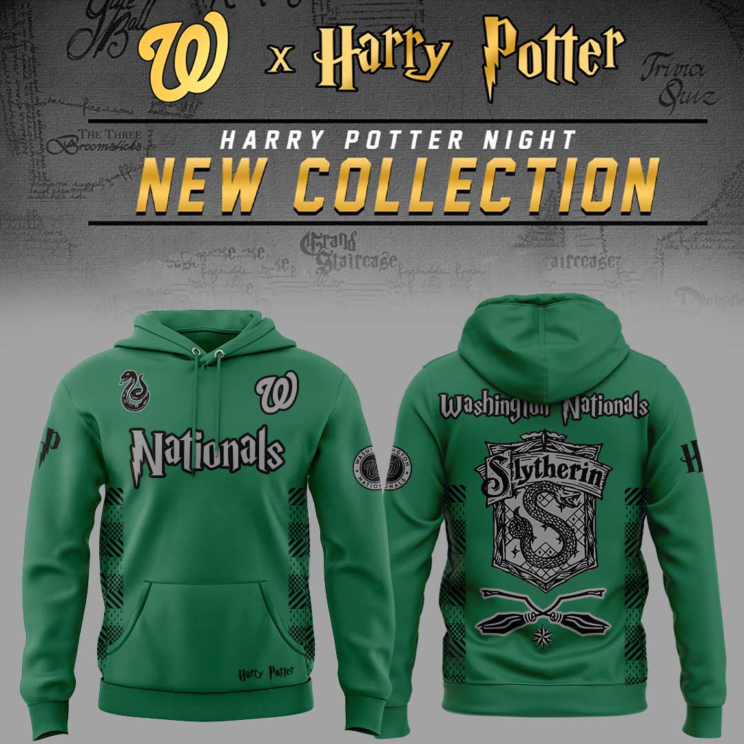 Washington Nationals x Harry Potter Night Slytherin House Hoodie Baseball Gifts Idea