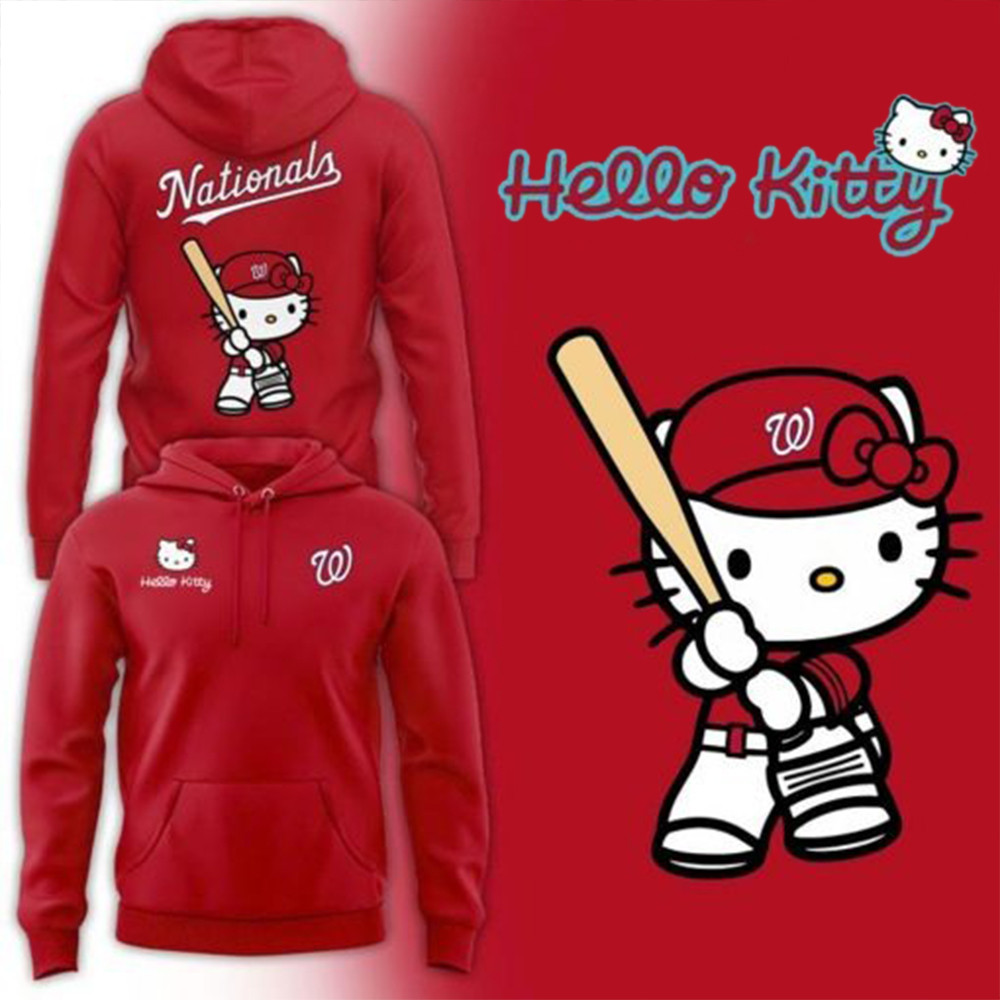 Washington Nationals x Hello Kitty Game Night Special Hoodie Good Gifts For Hockey Fans
