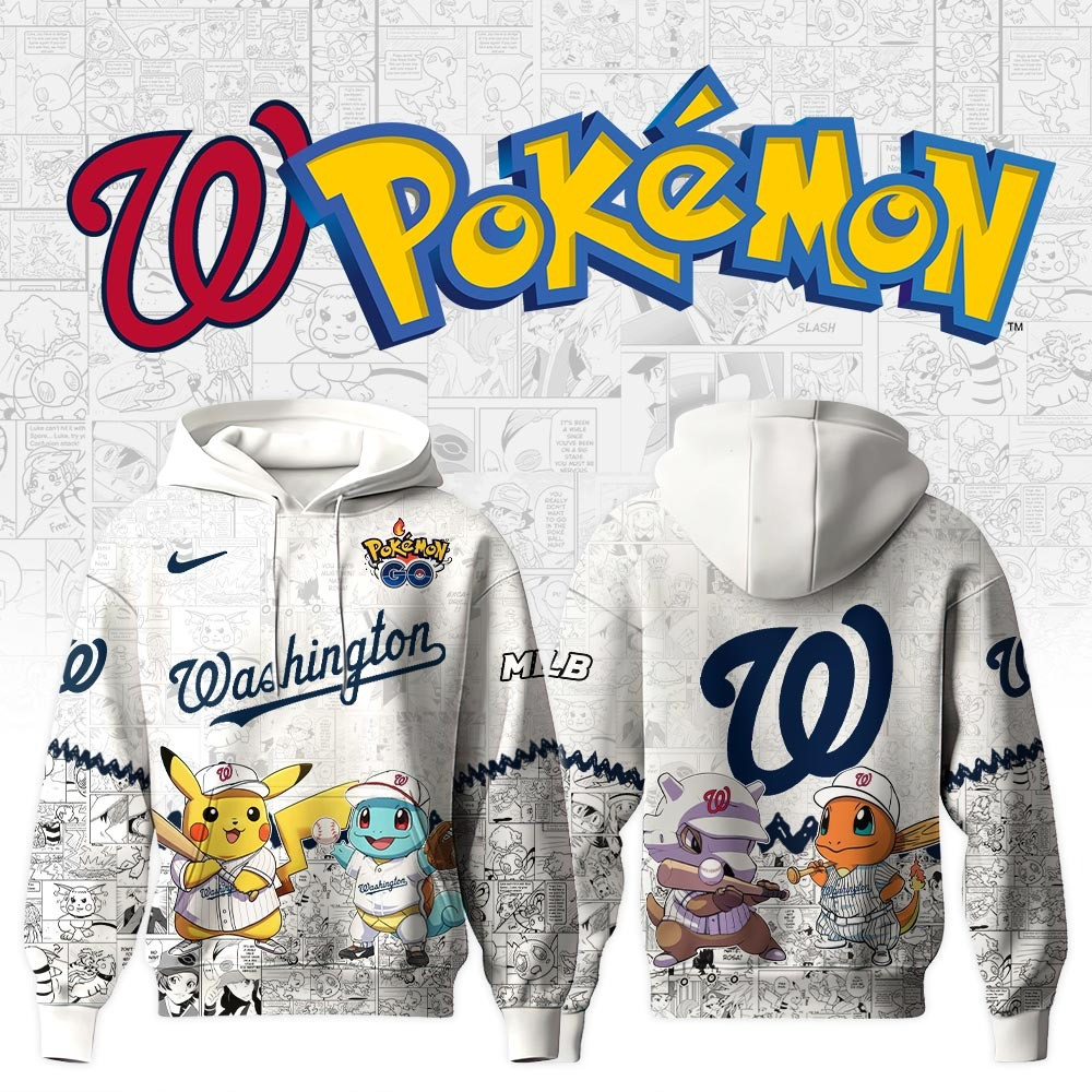 Washington Nationals X Pok mon Go Hoodie MLB Merch For Him Her