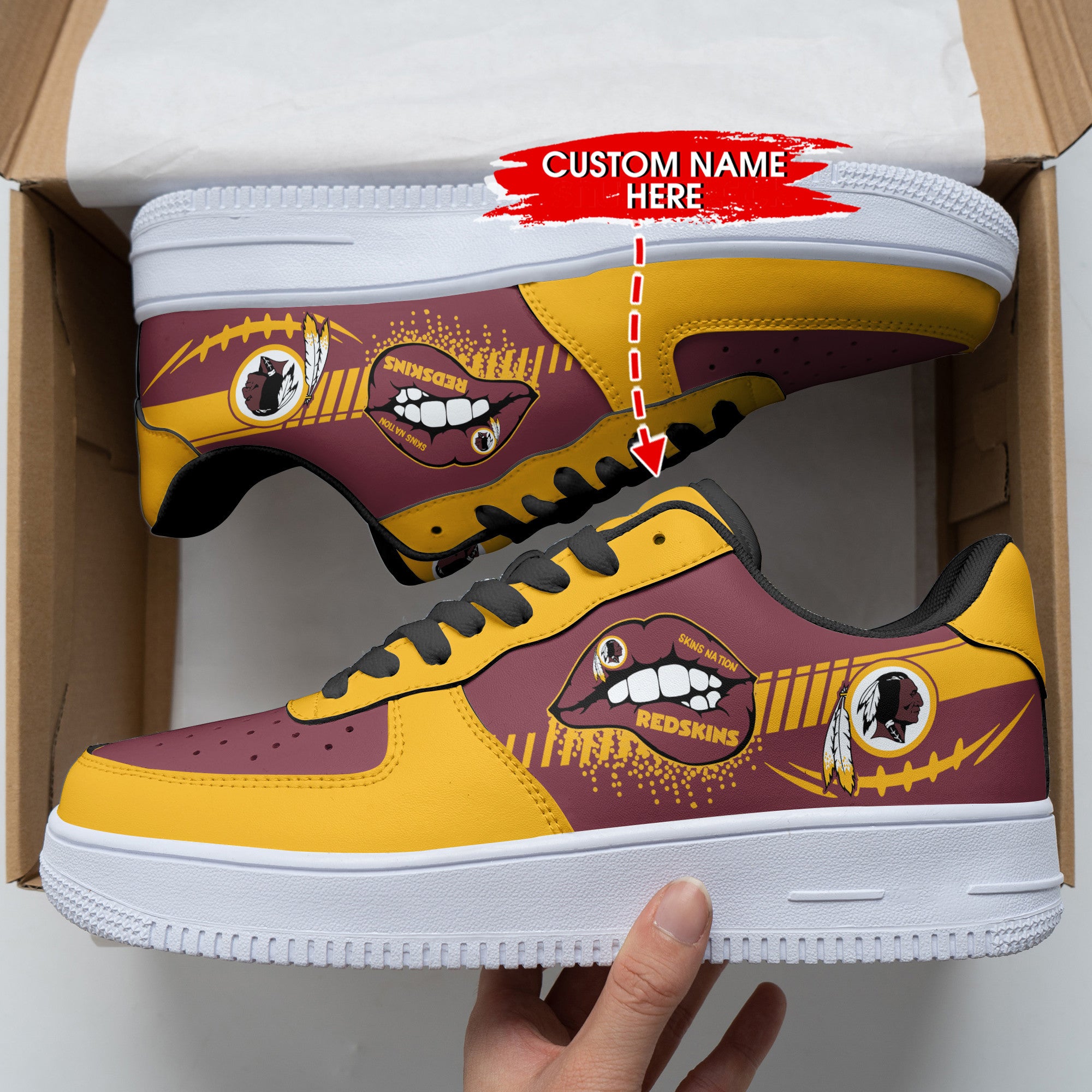 Washington Redskins NFL Air Low-Top Sneakers Shoes For Men And Women