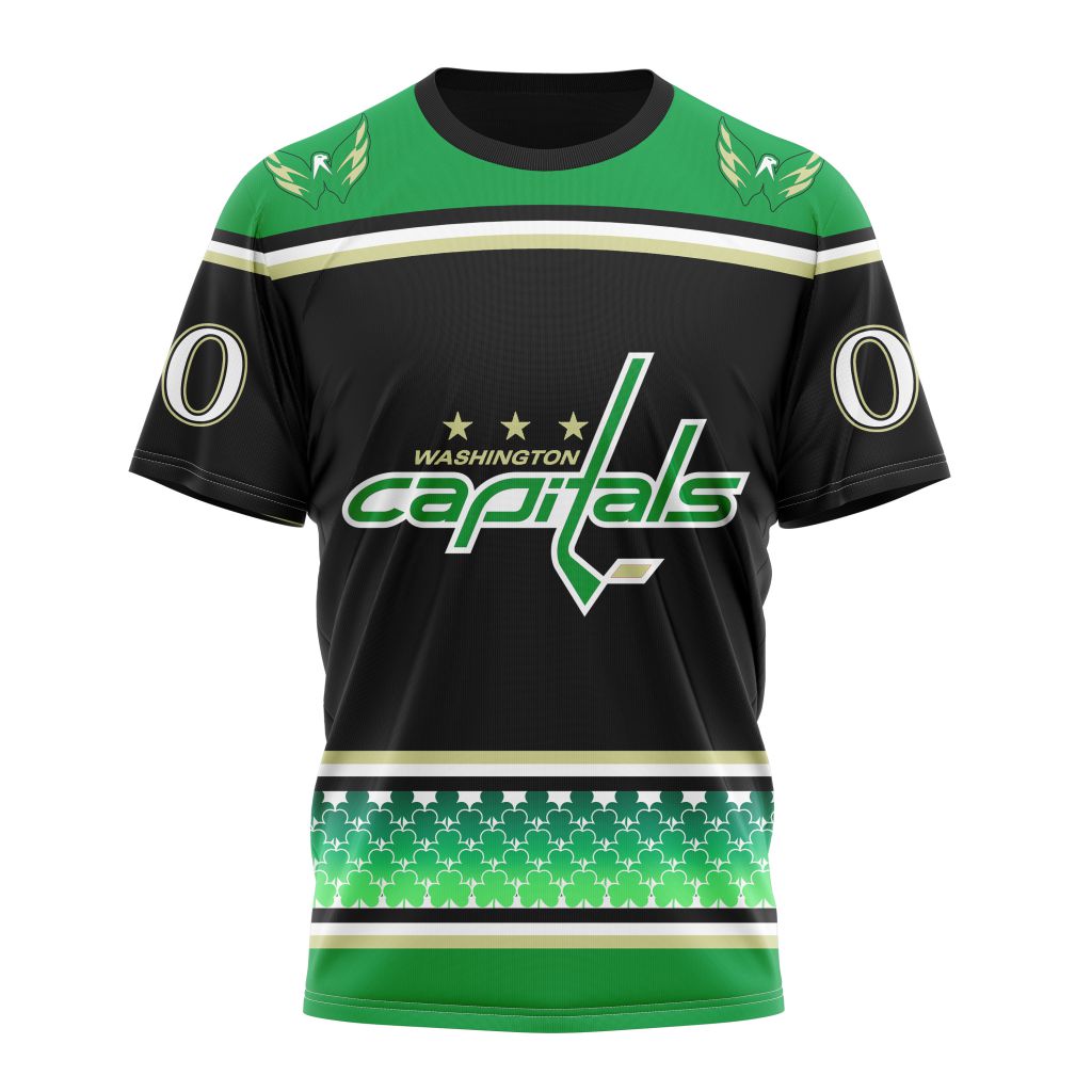 Washington Unisex Kitsitals Specialized Hockey Celebrate St Patrick's Day Personalized Name And Number T-Shirt Oregontrailrvpk Shirt