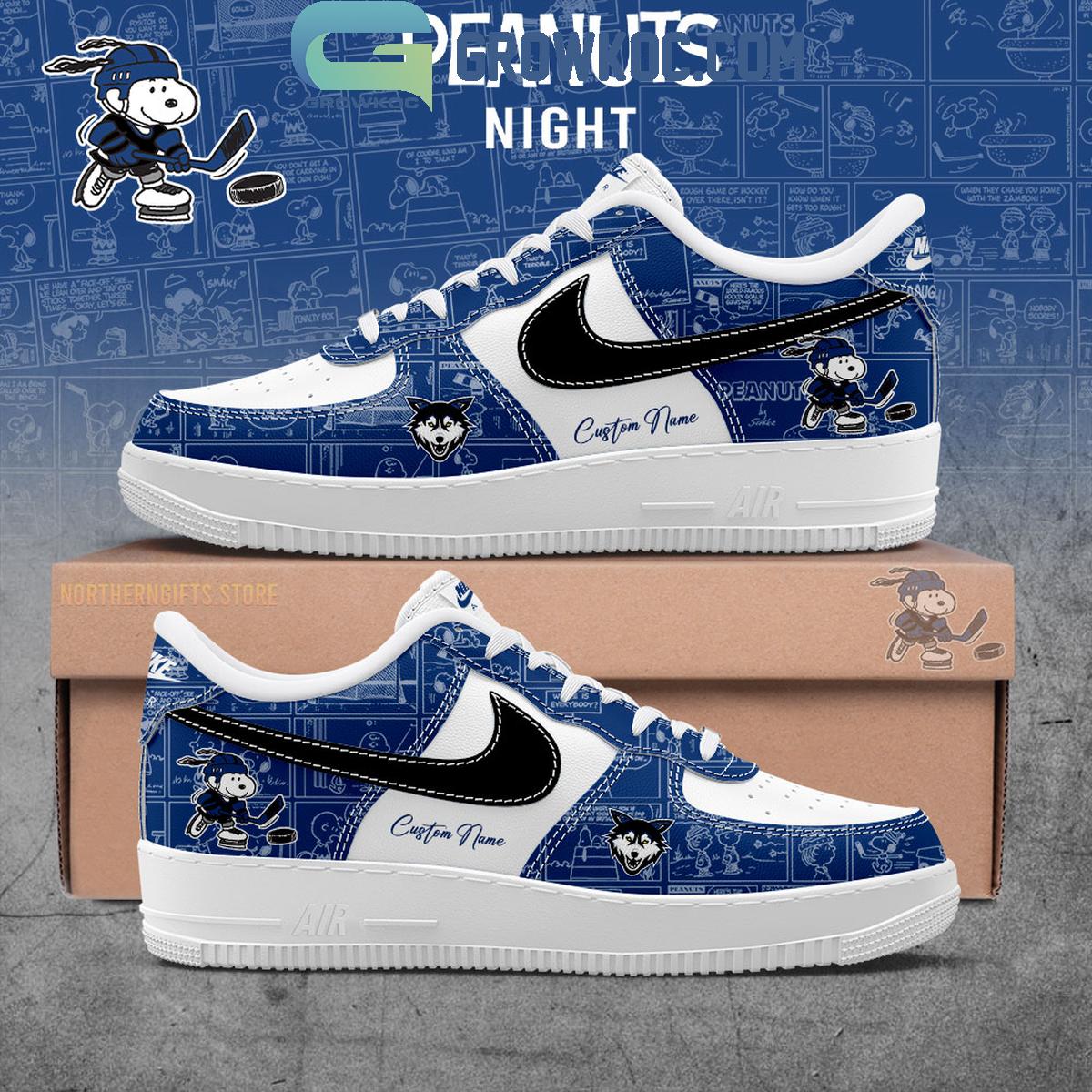 Watertown Wolves 75th Anniversary Of Peanuts Air Force 1 Shoes