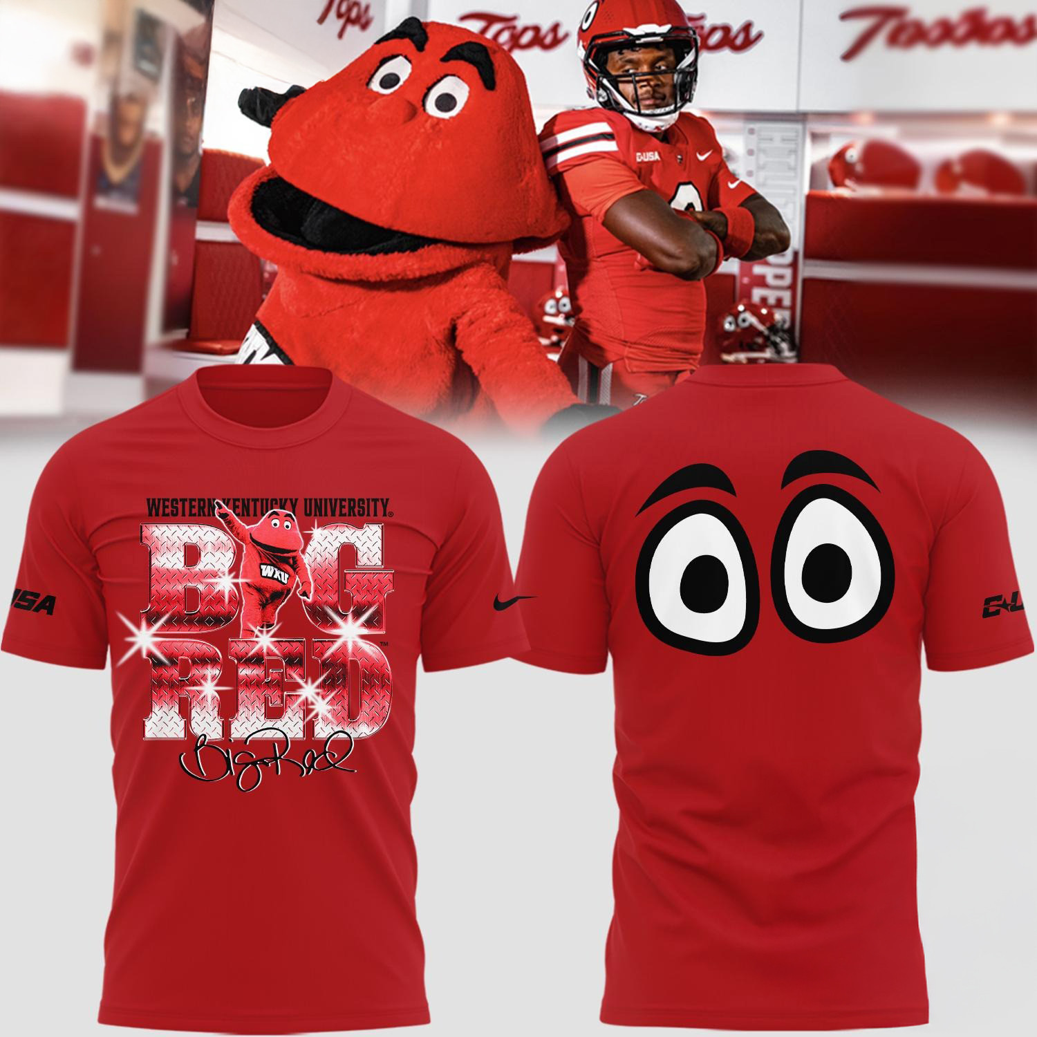 Western Kentucky Hilltoppers Football Big Red T-Shirt Football Oregontrailrvpk Shirt