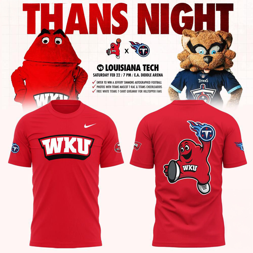 Western Kentucky Hilltoppers Tennessee Titans Night Red Shirt Football Oregontrailrvpk Shirt