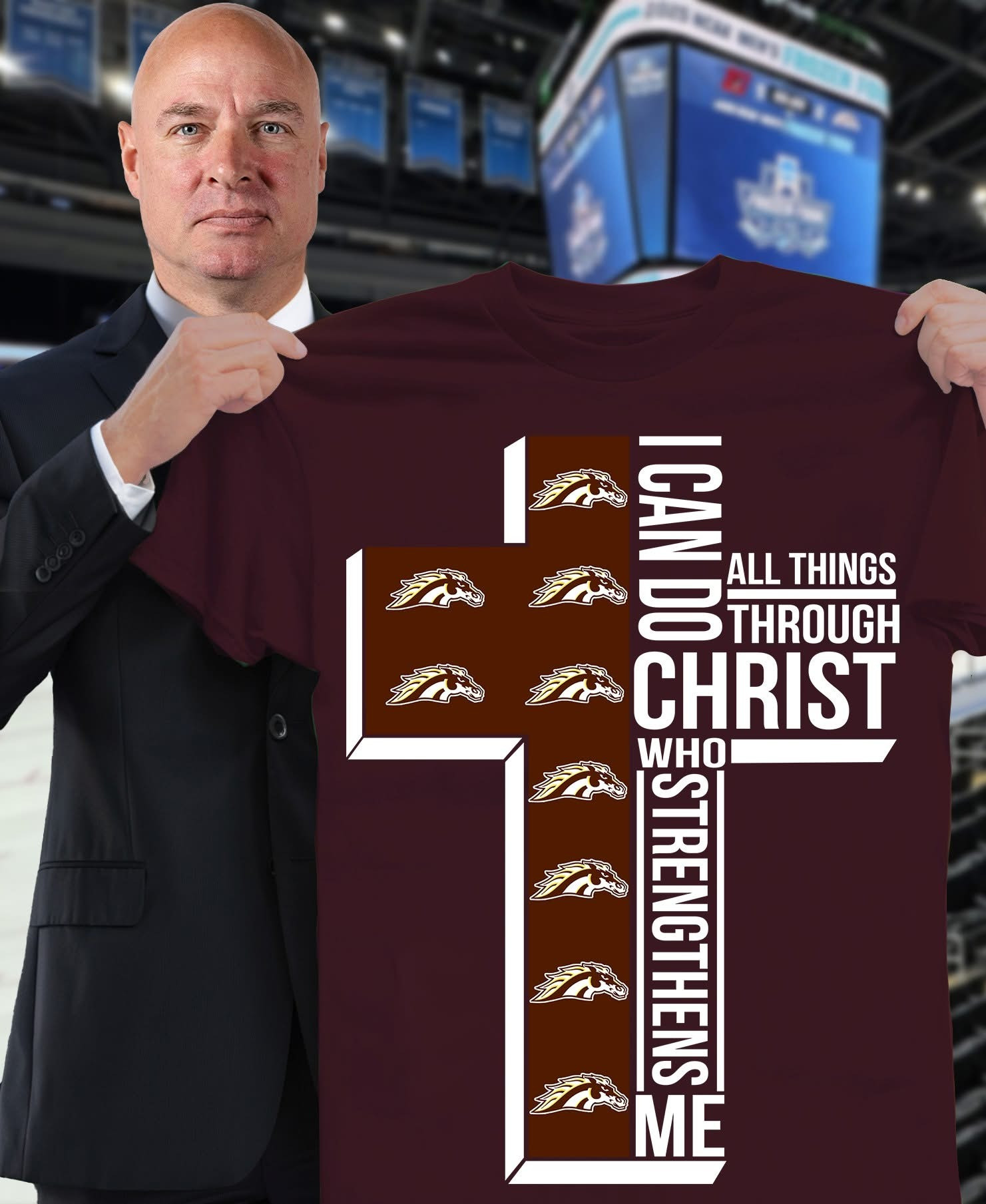 Western Michigan Broncos Faith T-Shirt I Can Do All Things Through Christ Who Strengthens Me Oregontrailrvpk Shirt