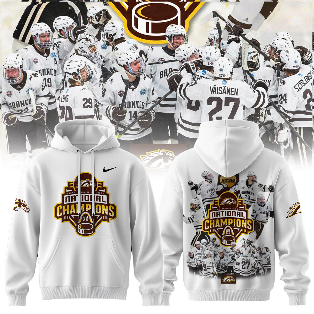 Western Michigan Broncos Men's Ice Hockey National Champions 2025 Hoodie