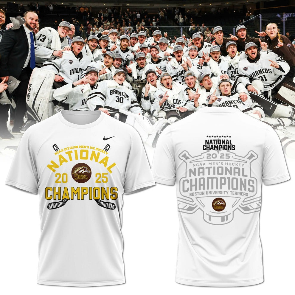 Western Michigan Broncos National Champions 2025 Shirt WMU Hockey Fan Gear Gift Shop Oregontrailrvpk Shirt