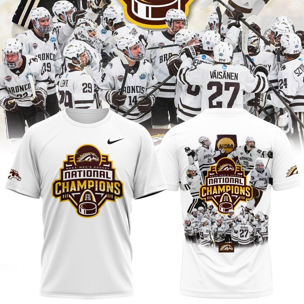 Western Michigan Broncos National Champions 2025 T-Shirt WMU Hockey For Him Oregontrailrvpk Shirt