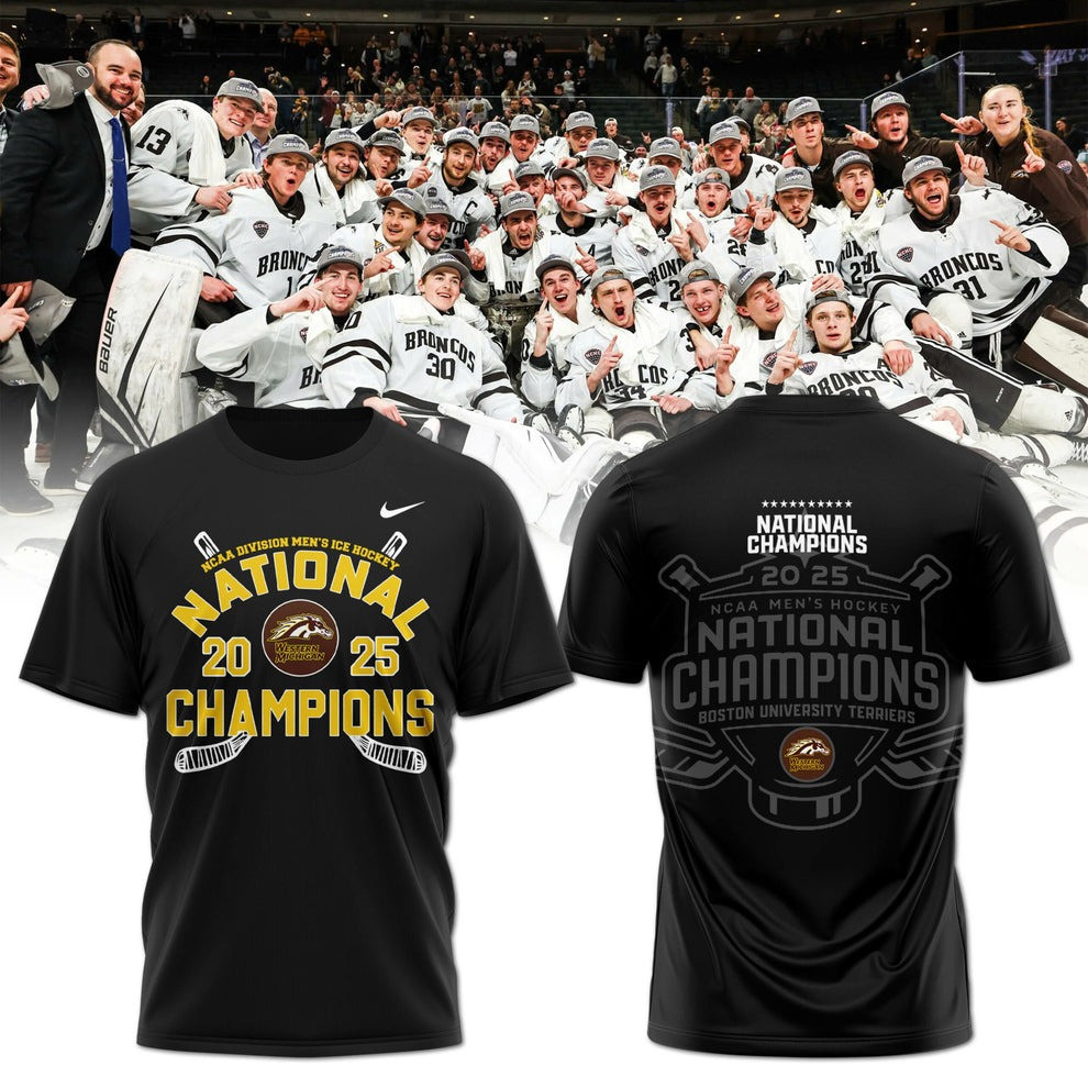 Western Michigan Broncos National Champions 2025 T-Shirt WMU Hockey Gear Merch Great Gift Oregontrailrvpk Shirt