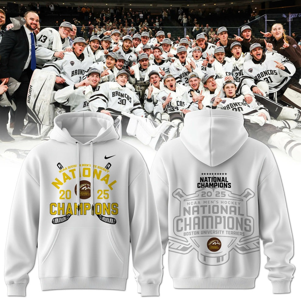 Western Michigan Broncos National Champions Hoodie 2025 WMU Hockey Frozen Four Gifts Item